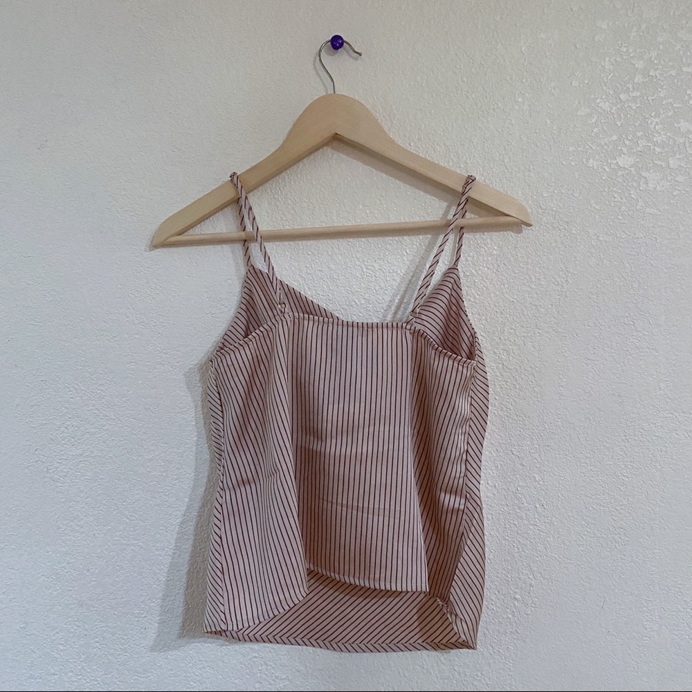 Forever 21 red white satin stripe cami - Picture 3 of 5